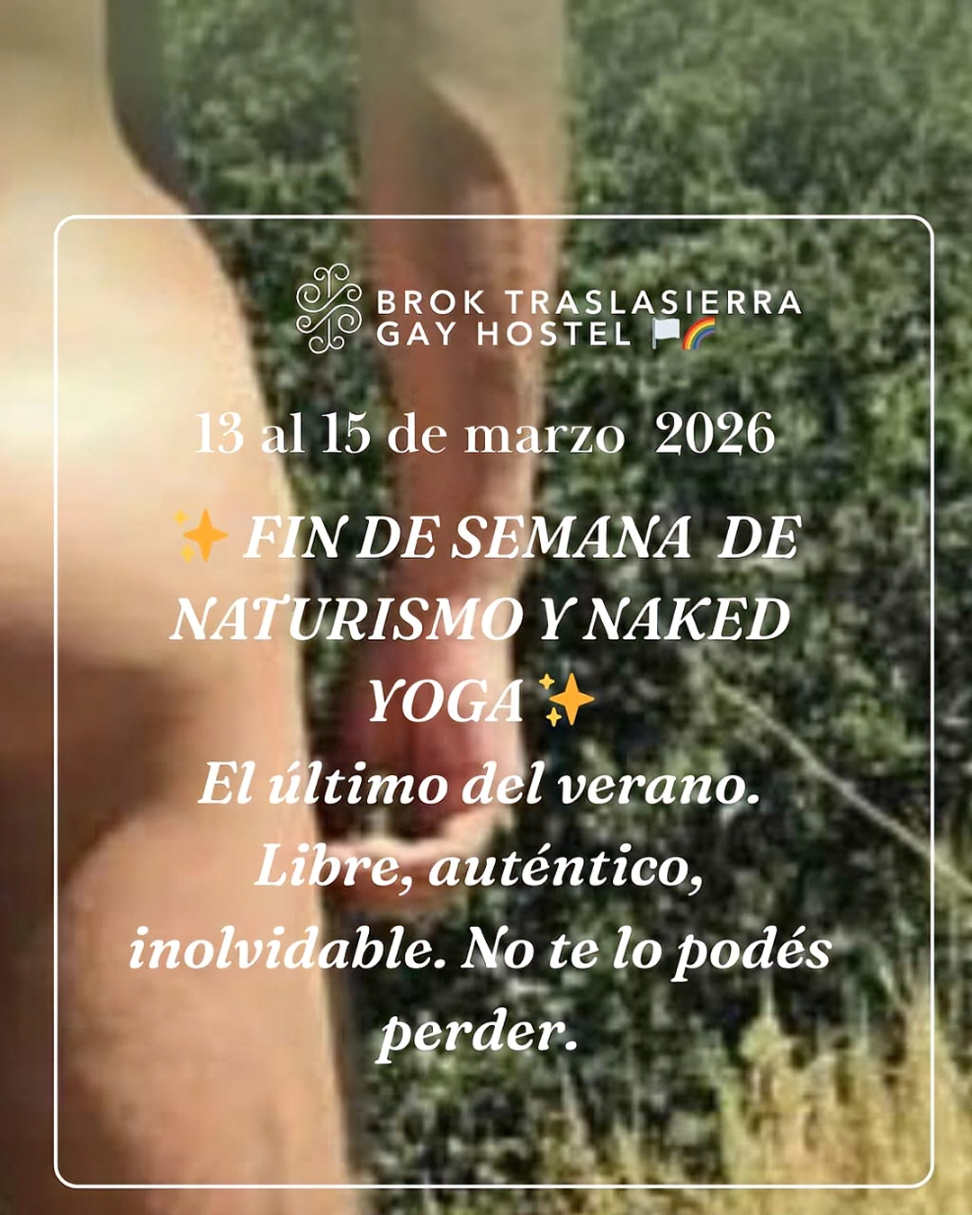 Cordobagay.com.ar y Osos de Córdoba: 5% OFF en Naturismo y Naked Yoga en Brok Gay Hostel, Mina Clavero, Traslasierra, Córdoba ¡Conseguí tu descuento ahora mismo! 