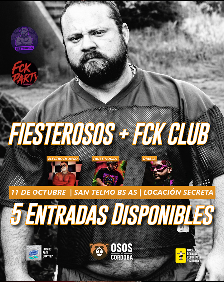 Cordobagay.com.ar y Osos de Córdoba: FCK Fest - Secret Location, San Telmo, Ciudad Autonoma de Buenos Aires. - 11 de Octubre del 2026