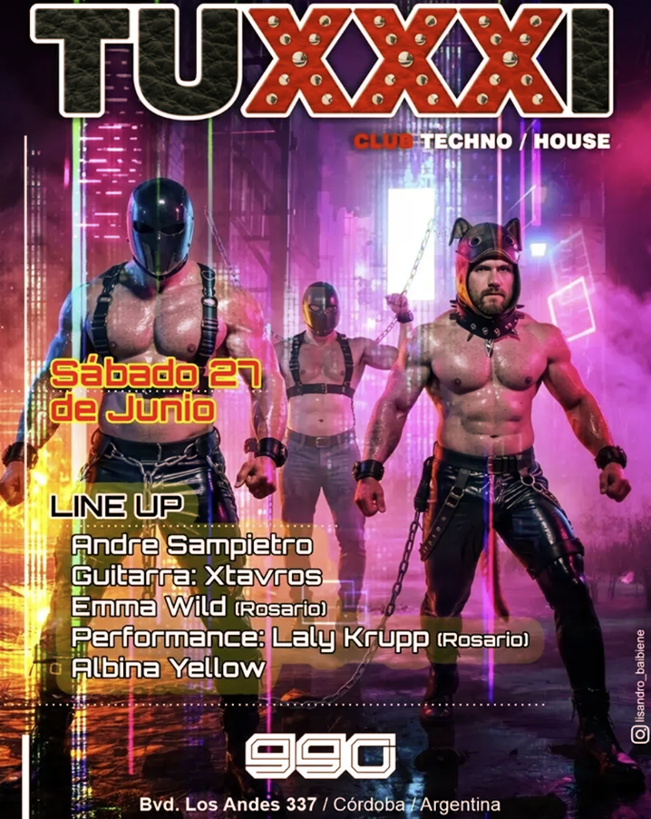 Cordobagay.com.ar y Osos de Córdoba: Entrada Free para Tuxxxi Latex Edition Junio 2026. ¡No te lo pierdas!